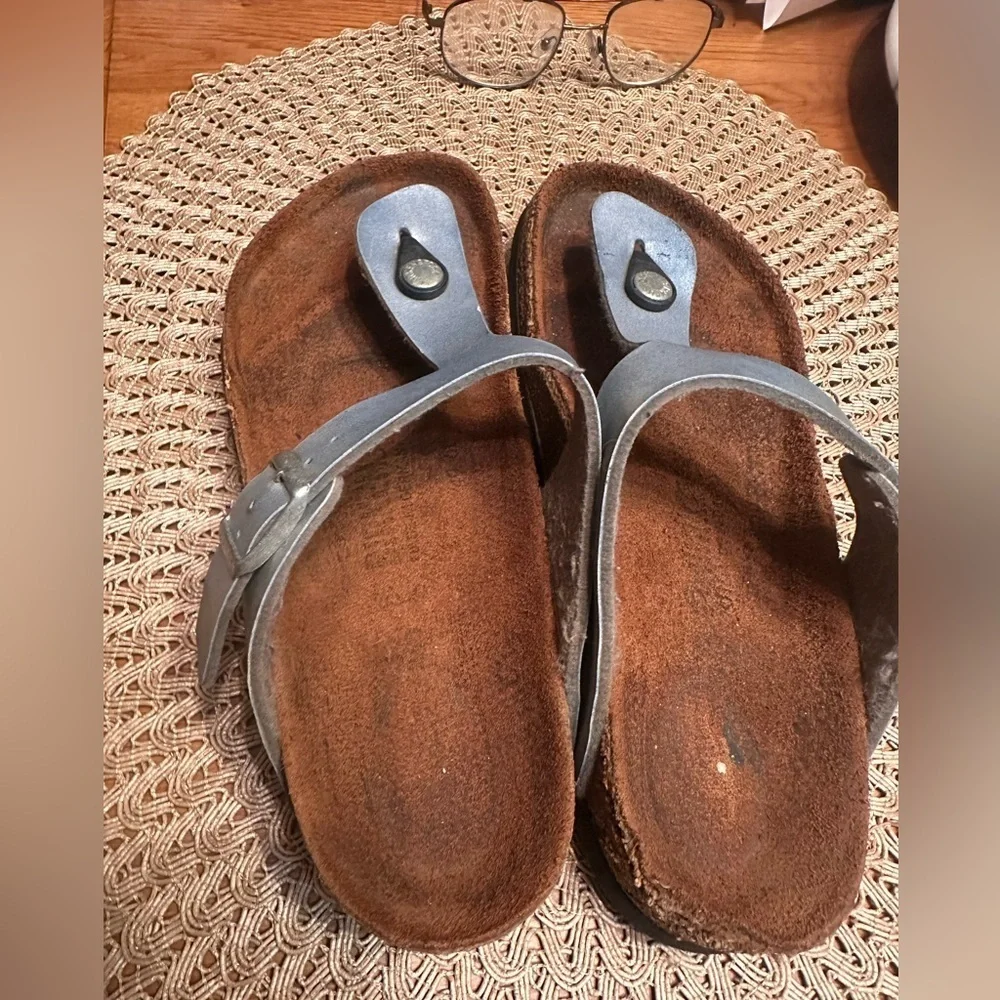 Birkenstock blue thong Sandals